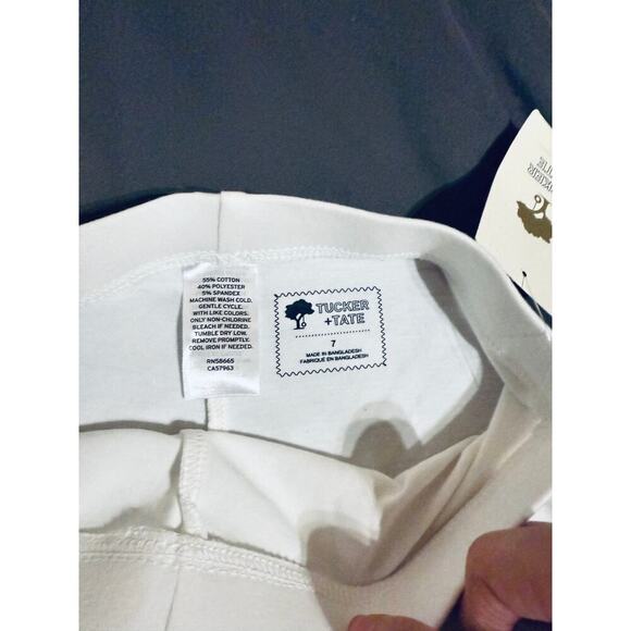 NWT Tucker + Tate Girl Kid Size 7 White Biker Shorts 4” Inseam Daily Use Cotton - Picture 2 of 7